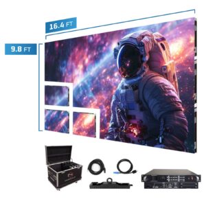 LED Screen Panels 16.4′ x 9.8′ P2.5mm Curved Indoor Turn-key