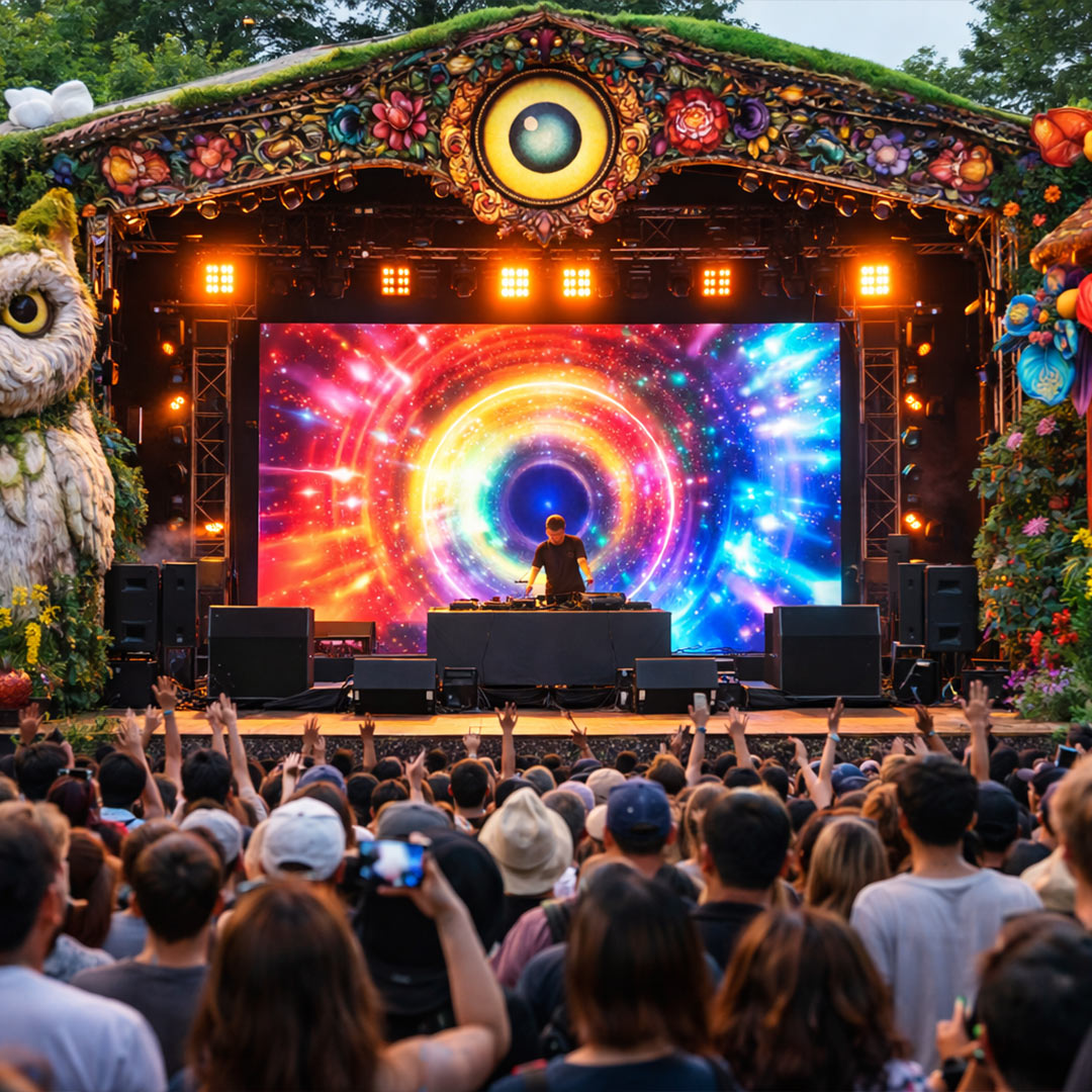 Double-Outdoor-9.8ft.-P3.91mm-LED-Display-for-Musical-Festivals
